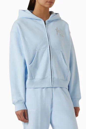 Yankees Krystal Zip Hoodie in Cotton