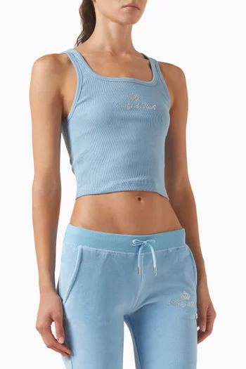 Juicy Crown Rib Tank Top in Cotton Blend