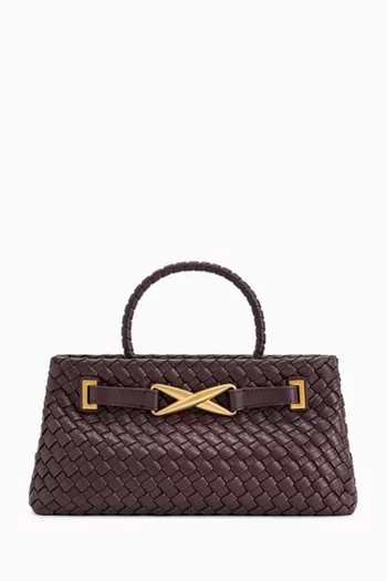 Elora Tote Bag in Woven Vegan Leather