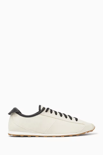 Les Tennis Sneakers in Cotton & Leather