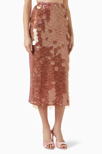 Dia Sequin-embellished Midi Skirt