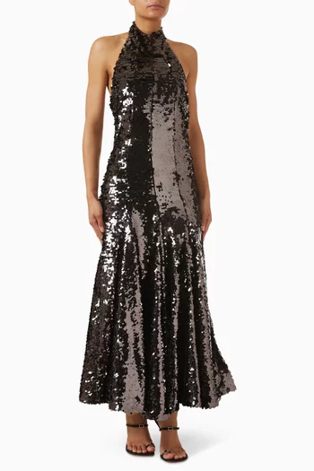 Mika Sequin-embellished Midi Dress