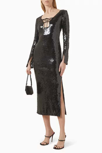Solaria Sequin-embellished Dress