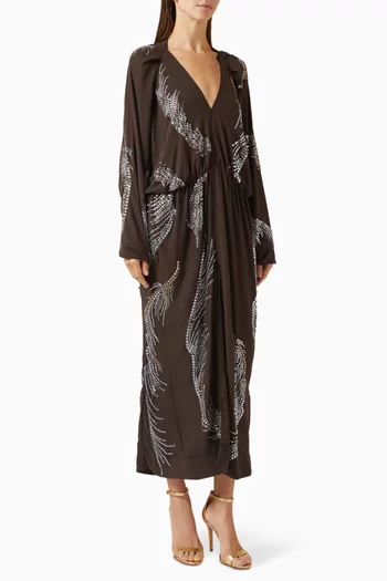Silas Midi Dress in Georgette