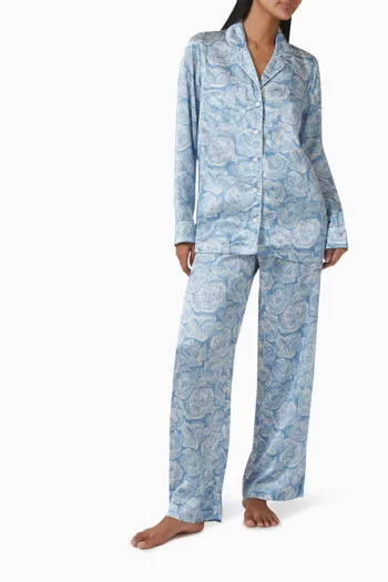 Printed Pyjama Set in Silk