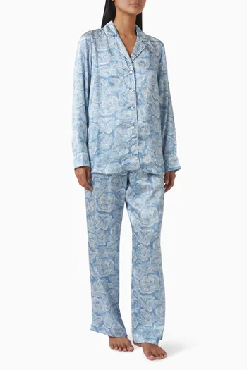 Printed Pyjama Set in Silk