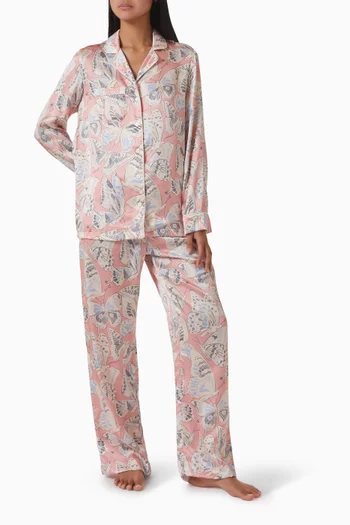 Printed Pyjama Set in Silk