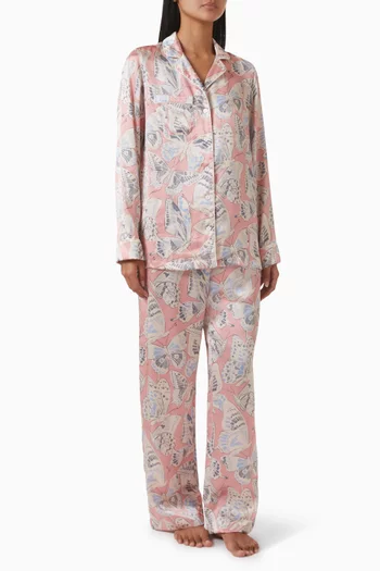 Printed Pyjama Set in Silk