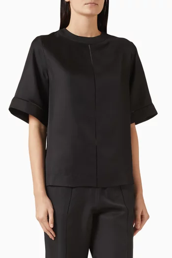 Havana Lace-stitch T-shirt in Silk