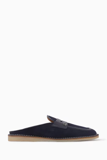 Mules in Calf Suede