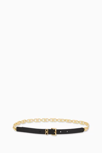 Gancini chain Belt in Leather