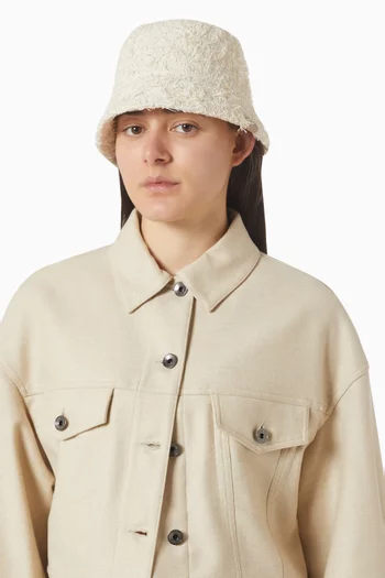 Fuzzy Bucket Hat in Cotton