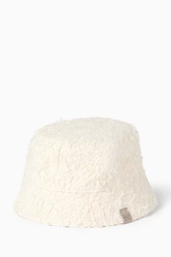 Fuzzy Bucket Hat in Cotton