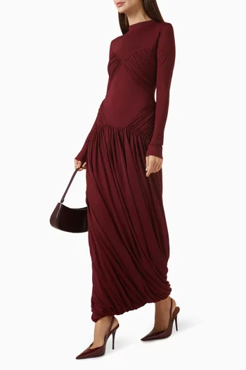 Torin Draped Dress in Lumine Jersey