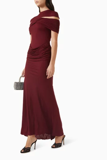 Marlene Draped Dress in Lumine Jersey