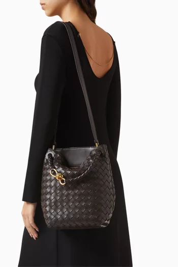 حقيبة باكيت أنديامو صغيرة جلد مجدول