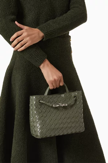 حقيبة أنديامو صغيرة جلد مجدول