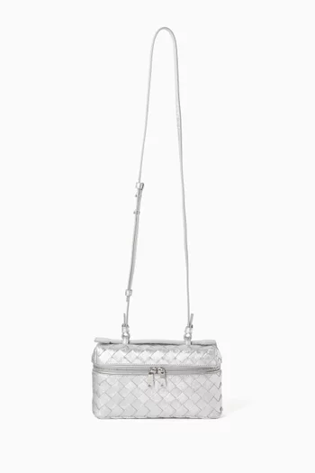 حقيبة مستحضرات تجميل بانج بانج جلد لامع مجدول