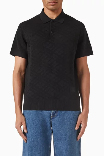 Check Polo Shirt in Wool