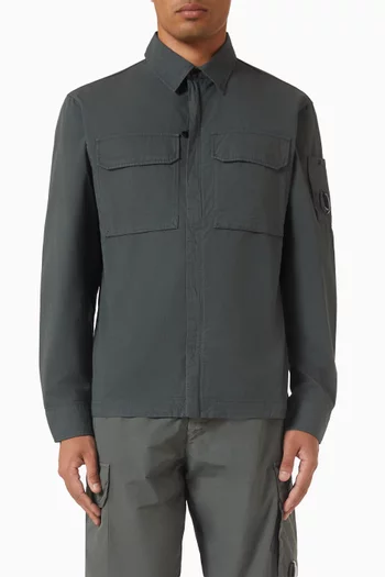 Chrome-R Padded Lens Overshirt in Nylon
