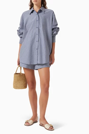 Ime Stripe Oversized Shirt