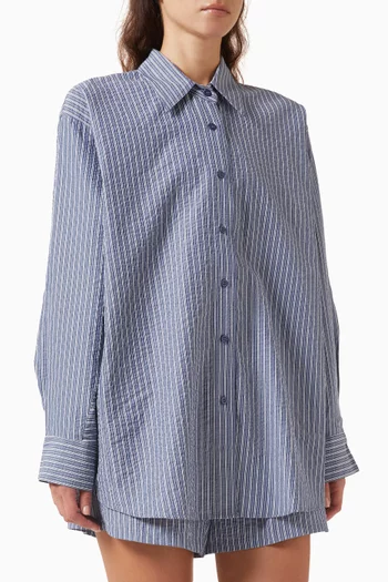 Ime Stripe Oversized Shirt