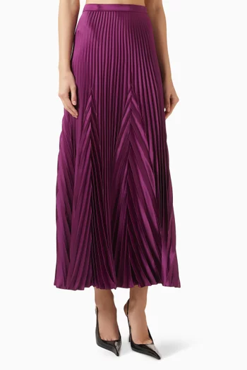 Pleated Skirt in Satin