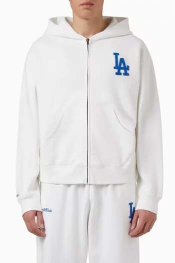 LA Serif Zip Hoodie in Cotton