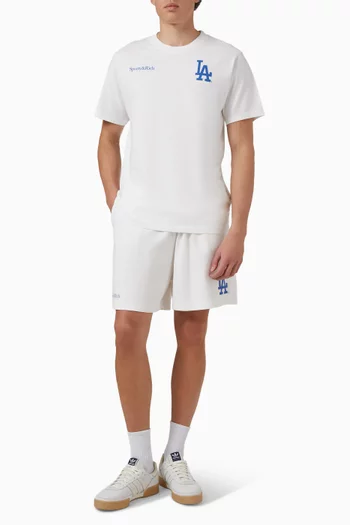 Dodgers Serif Gym Shorts in Cotton