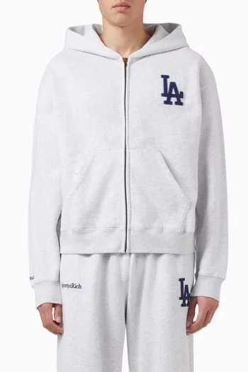 LA Serif Zip Hoodie in Cotton