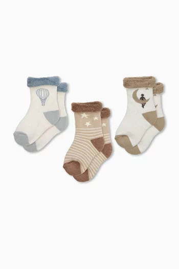 Printed Socks, Set of 3