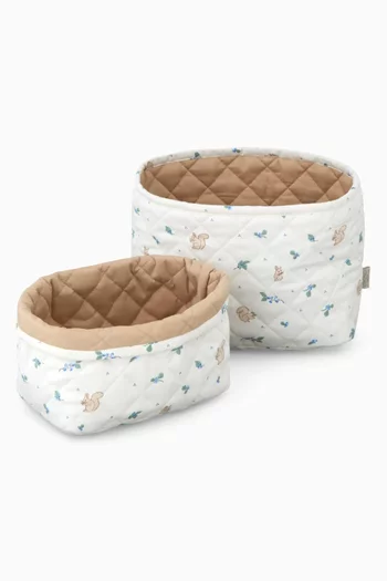 Quilted Storage Basket Set