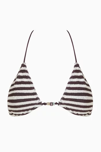 Beaded Ingrid Triangle Bikini Top