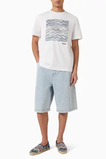 Embroidered T-shirt in Cotton