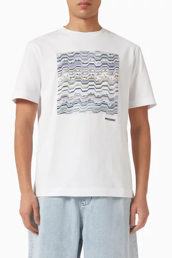 Embroidered T-shirt in Cotton