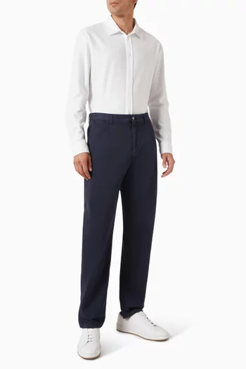 Zig Zag Jacquard Shirt in Cotton