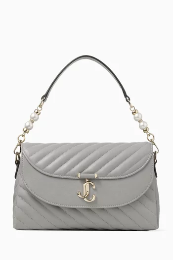 Curve Top-handle Bag in Quilted Biker Leather