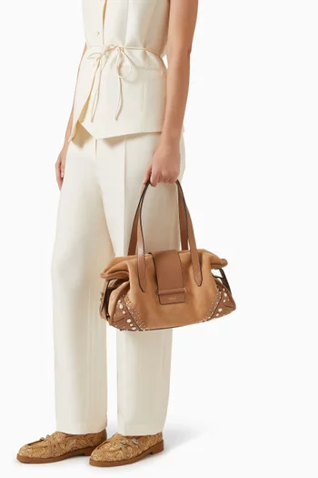 Medium Bar Holdall bag in Suede
