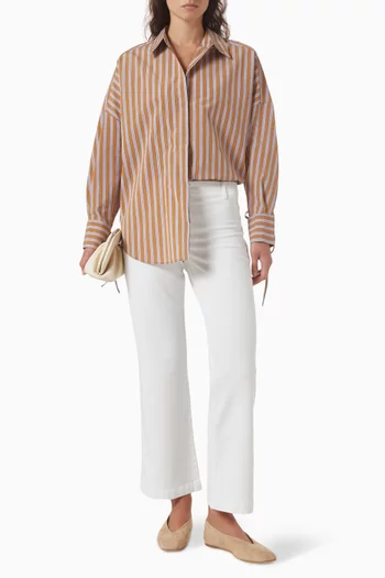 Armando Striped Shirt in Cotton Poplin