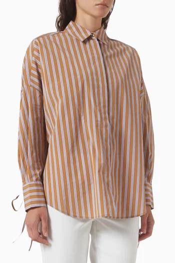 Armando Striped Shirt in Cotton Poplin