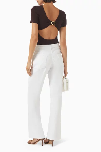 Lacerda Cut-out Bodysuit in Viscose Blend