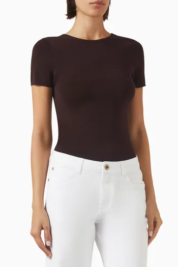 Lacerda Cut-out Bodysuit in Viscose Blend