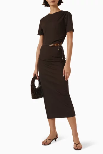 Vertigo Cut-out Dress in Viscose Blend