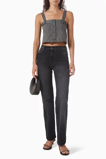 Capitana Crop Top in Cotton Twill