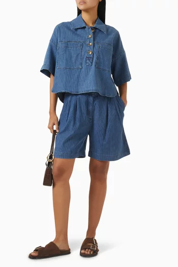 Newport Overshirt in Denim Twill