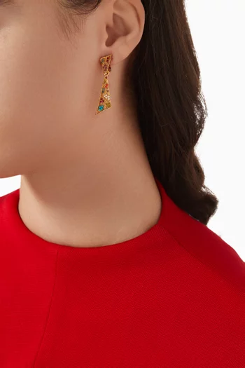 أقراط متدلية بمشبك فينتج من الثمانينيات