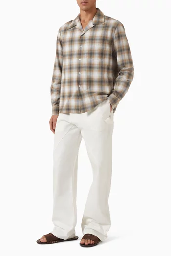 Gradient Checkered Shirt in Cotton