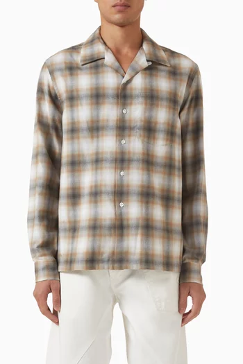 Gradient Checkered Shirt in Cotton