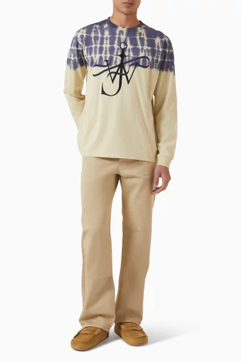 Tie Dye Ribbon Anchor T-shirt in Cotton
