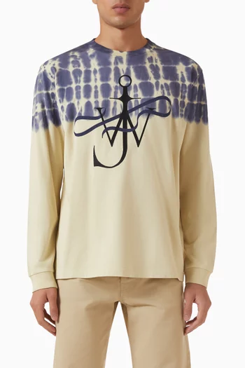 Tie Dye Ribbon Anchor T-shirt in Cotton